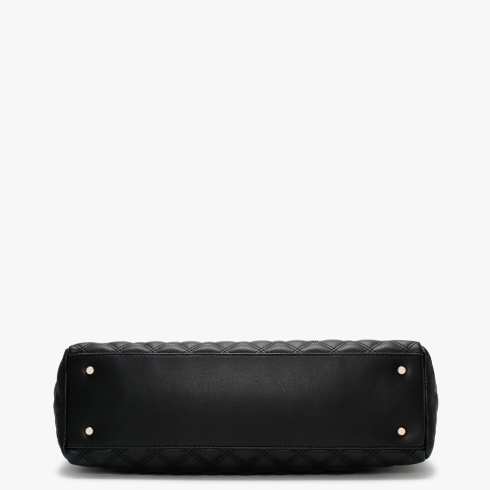 Cessily Quilted Black Tote Bag