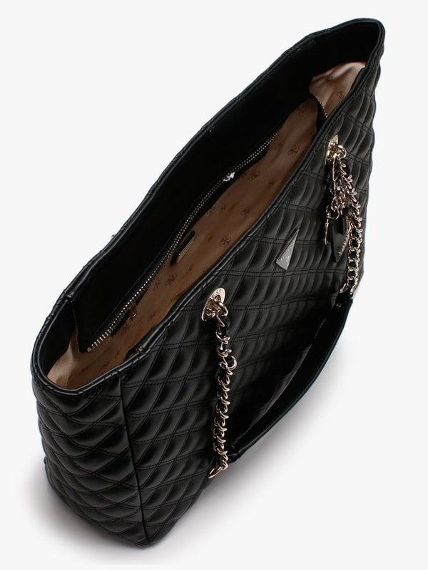 Cessily Quilted Black Tote Bag