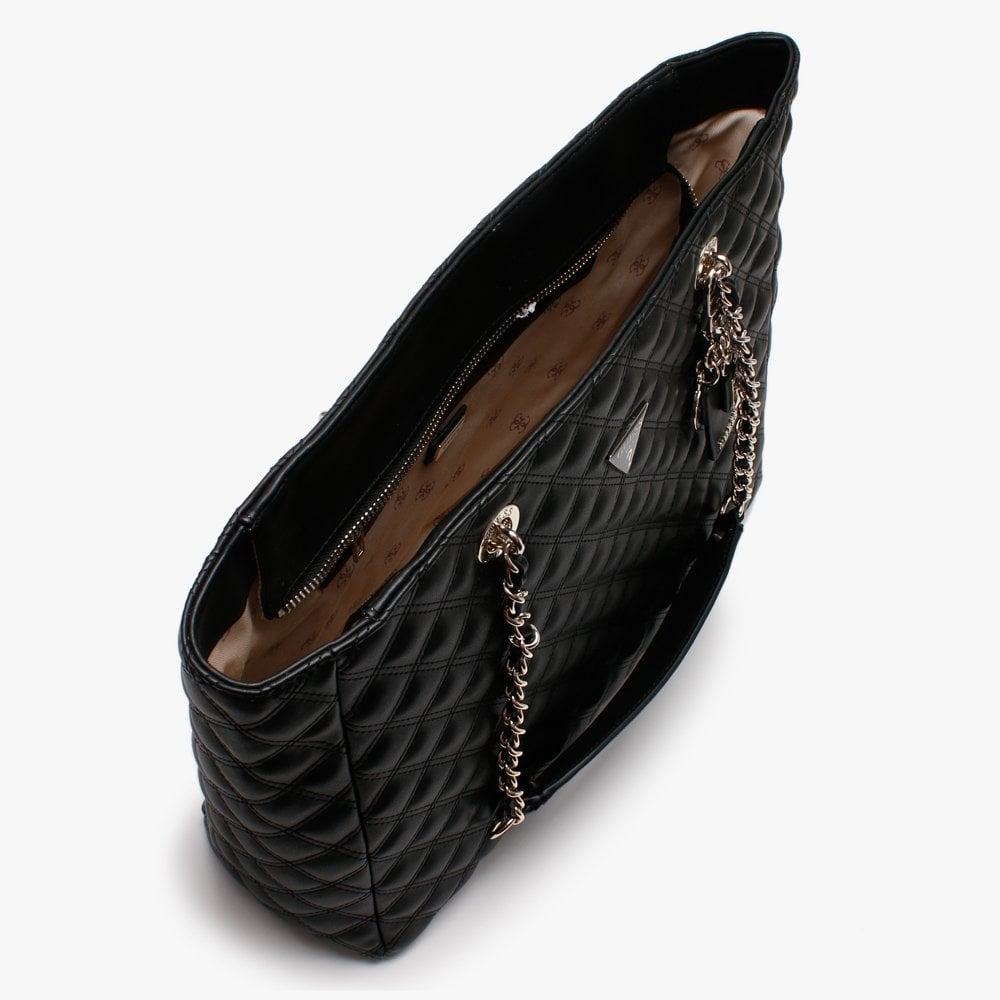 Cessily Quilted Black Tote Bag