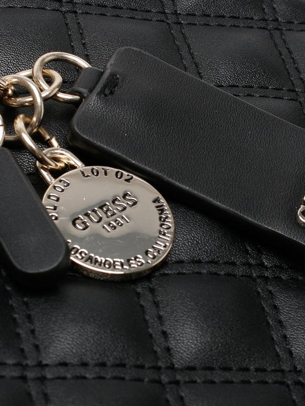 Cessily Quilted Black Tote Bag