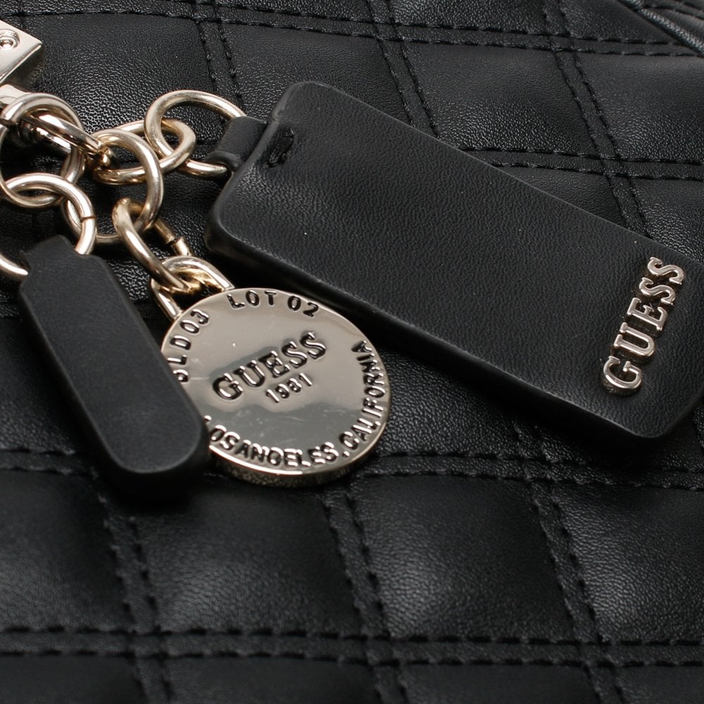 Cessily Quilted Black Tote Bag