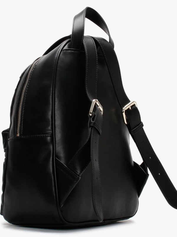 Diamond Quilted Black Backpack