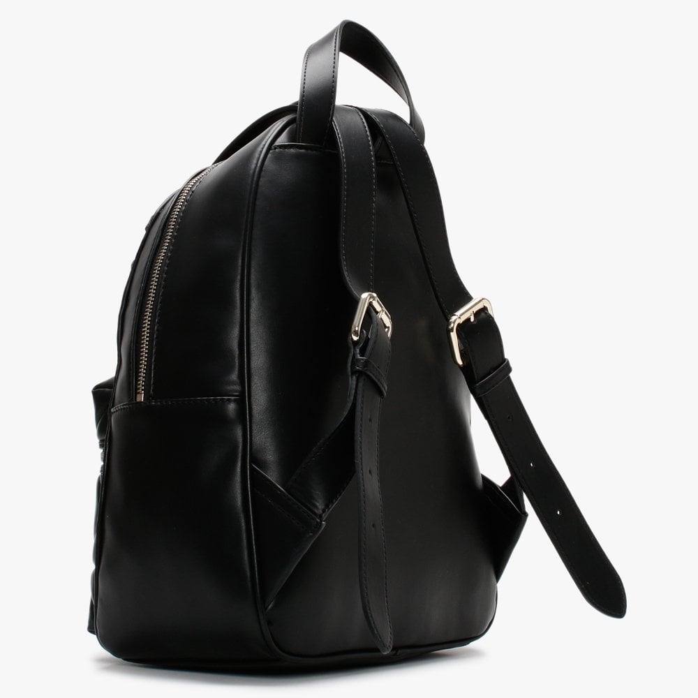 Diamond Quilted Black Backpack