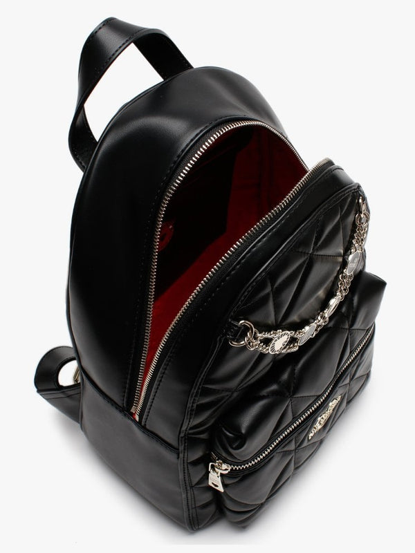 Diamond Quilted Black Backpack