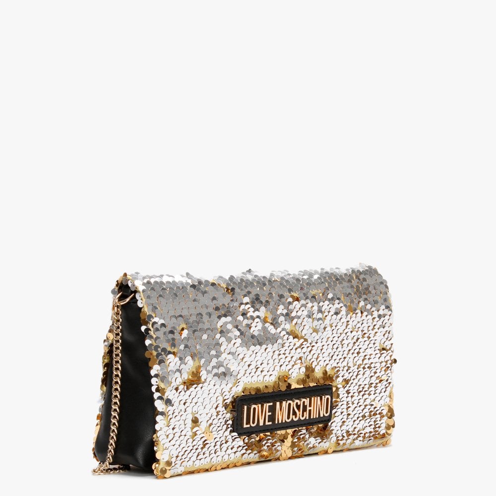 Sequined Gold Shoulder Bag