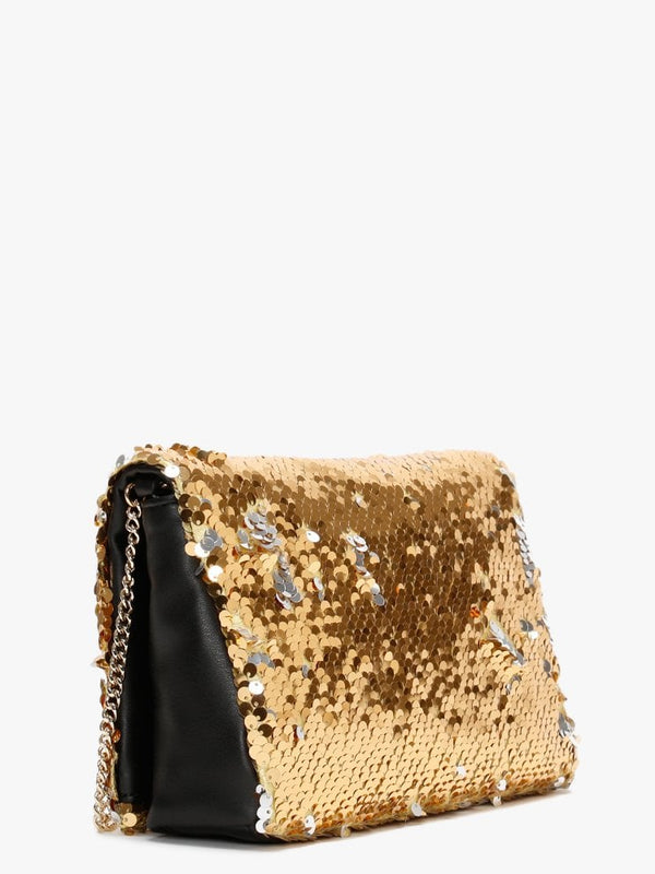 Sequined Gold Shoulder Bag