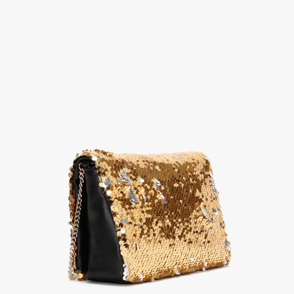 Sequined Gold Shoulder Bag
