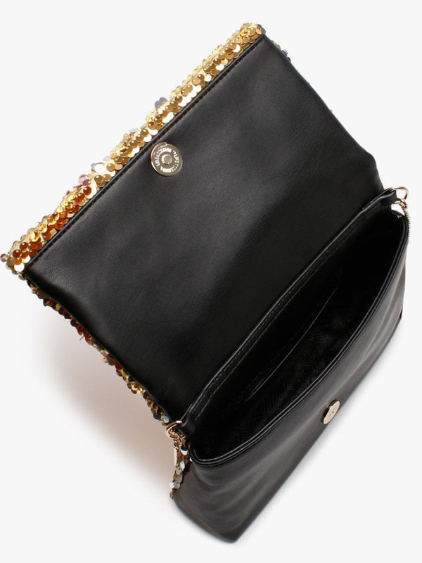 Sequined Gold Shoulder Bag