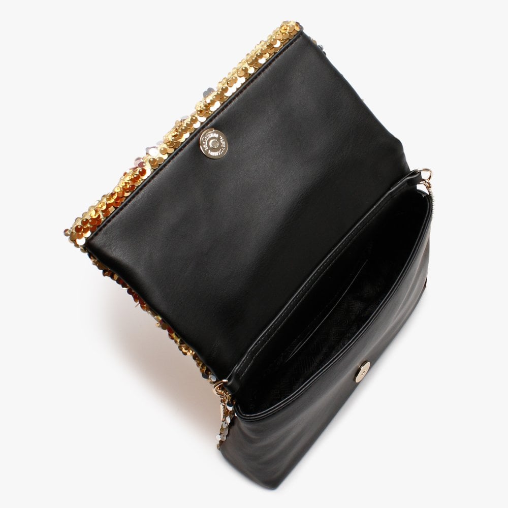 Sequined Gold Shoulder Bag