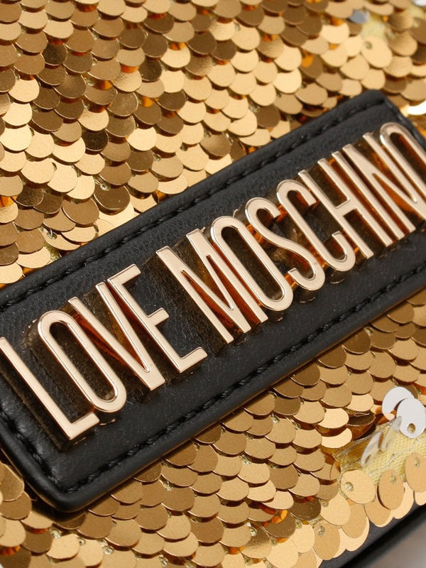 Sequined Gold Shoulder Bag