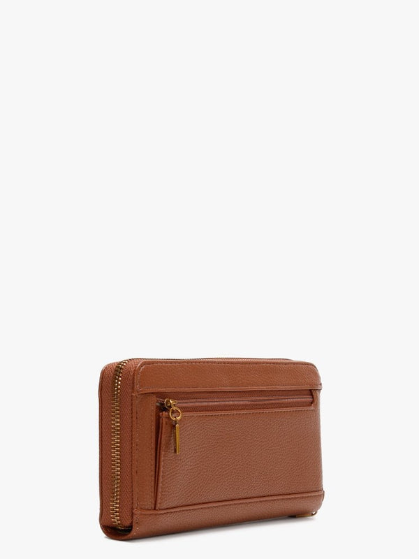 Destiny Cognac Zip Around Wallet