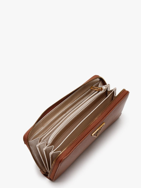 Destiny Cognac Zip Around Wallet