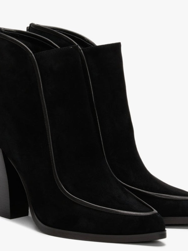 Votion Black Suede Ankle Boots