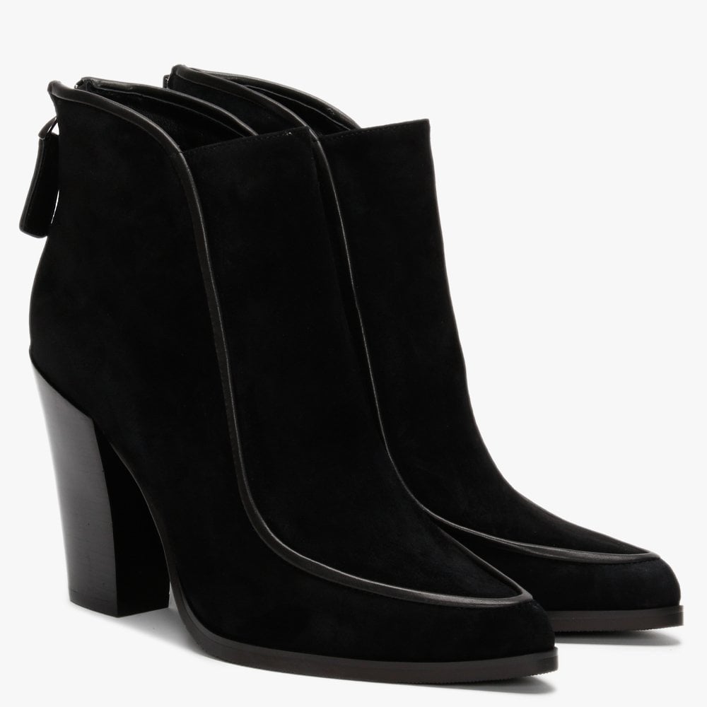 Votion Black Suede Ankle Boots