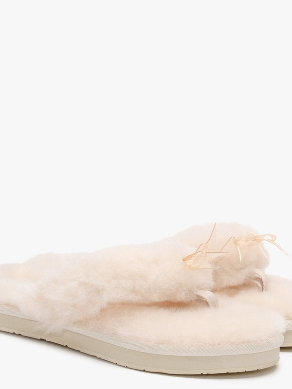 Fluff II Natural Flip Flop Slippers