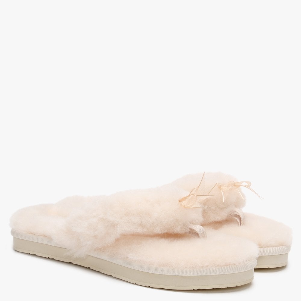 Fluff II Natural Flip Flop Slippers