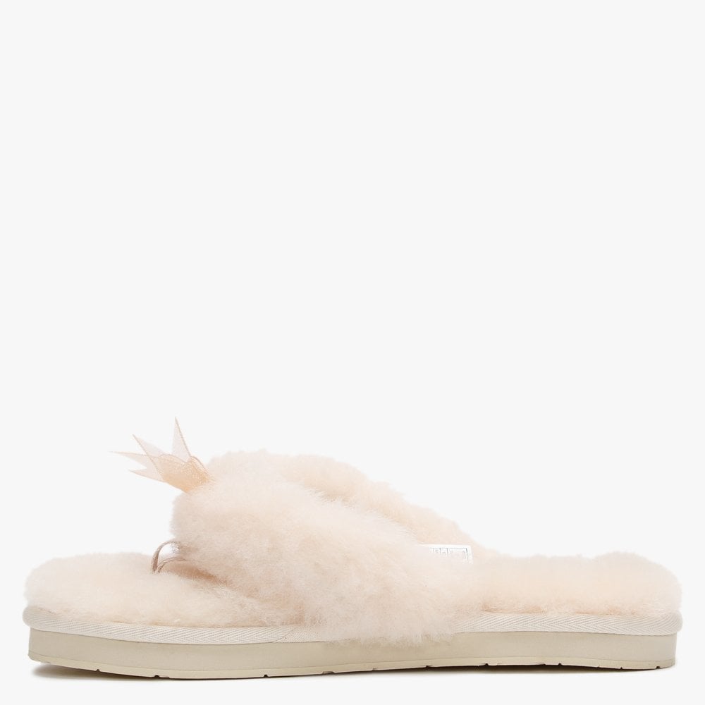 Fluff II Natural Flip Flop Slippers