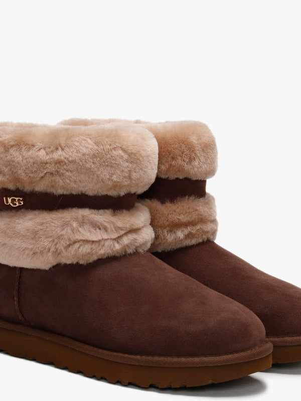 Fluff Mini Belted Burnt Cedar & Amphora Twinface Boots