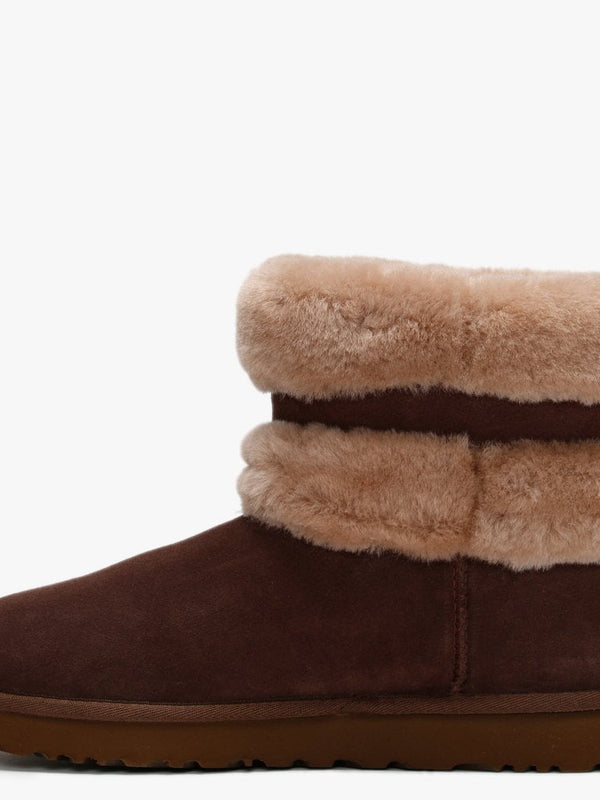 Fluff Mini Belted Burnt Cedar & Amphora Twinface Boots