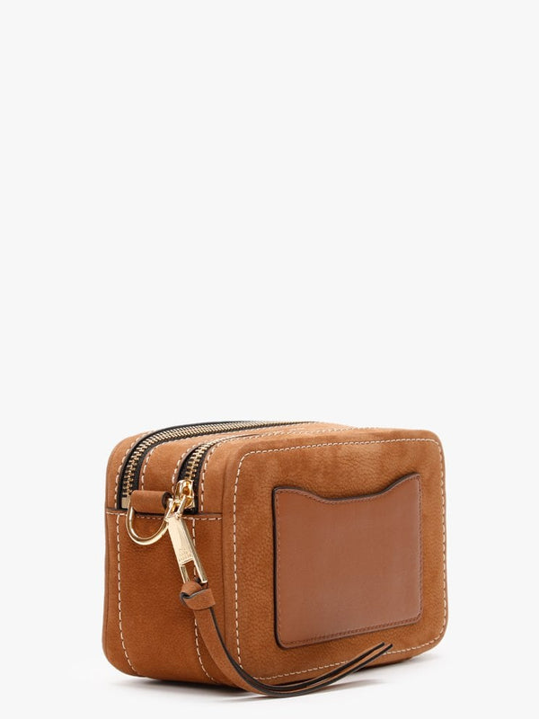 The Softshot 21 Brown Suede Cross-Body Bag