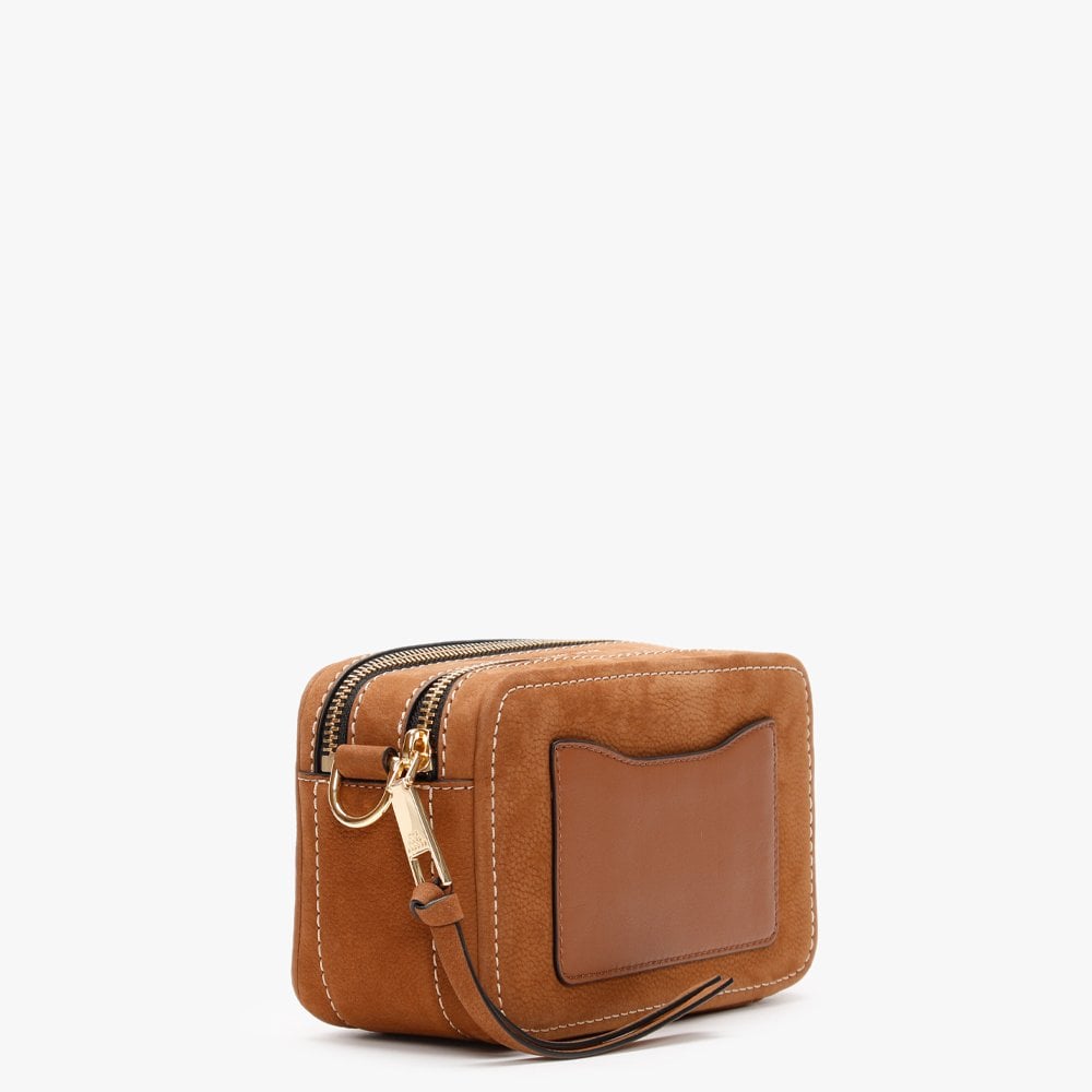 The Softshot 21 Brown Suede Cross-Body Bag