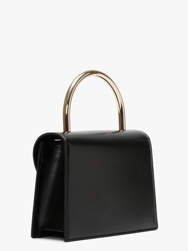 Top Handle Black Satchel Bag