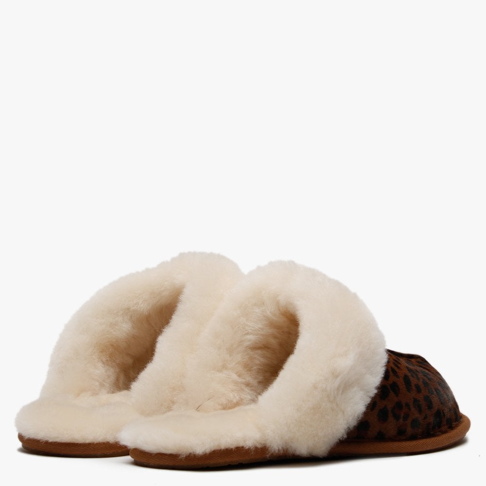 Women's Scuffette II Leopard Cow Hair Shearling Slippers