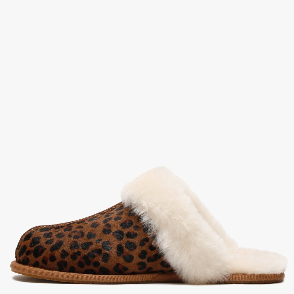 Women's Scuffette II Leopard Cow Hair Shearling Slippers