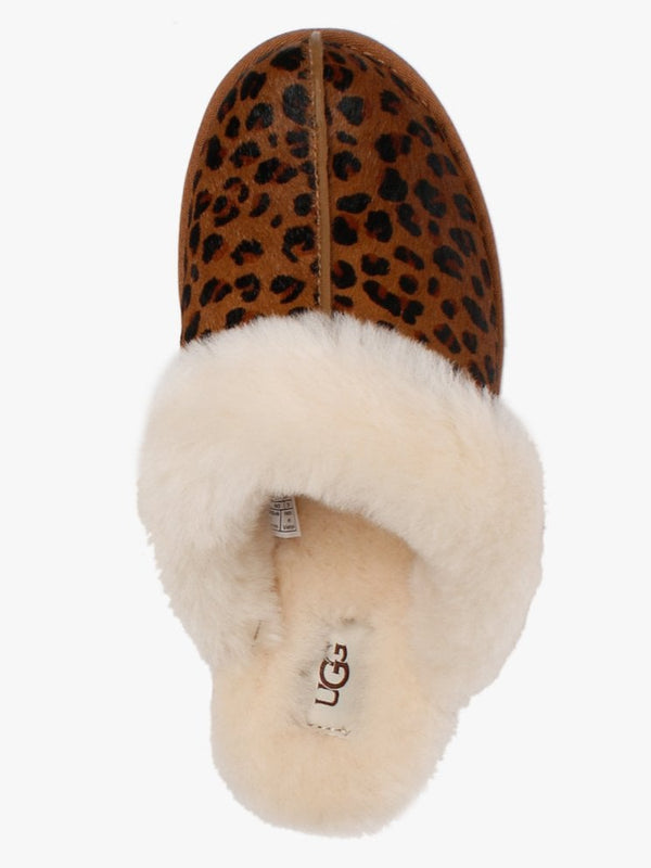 Women's Scuffette II Leopard Cow Hair Shearling Slippers