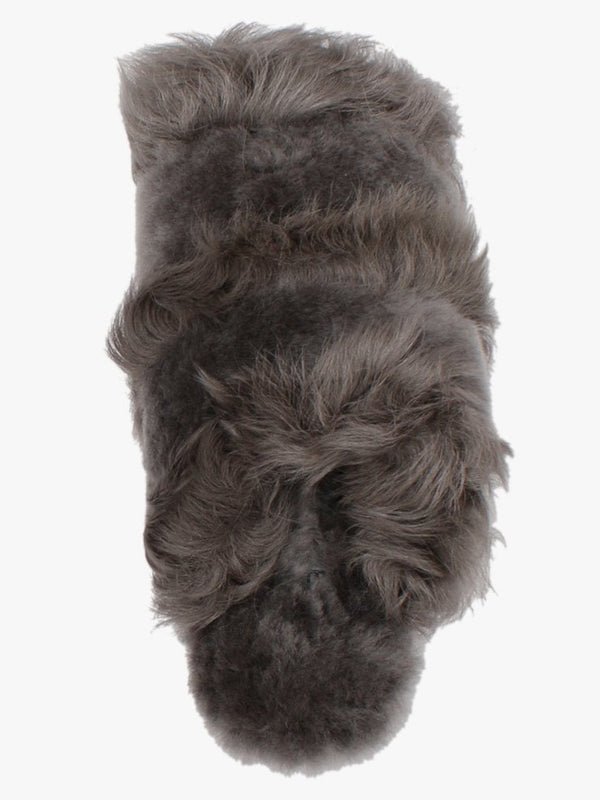 Socurl Grey Curly Lamb & Merino Wool Slippers