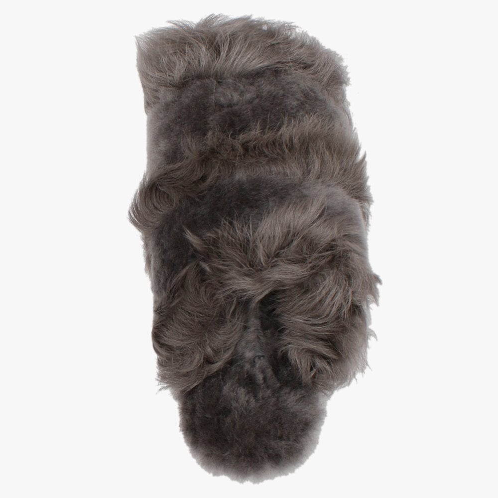 Socurl Grey Curly Lamb & Merino Wool Slippers