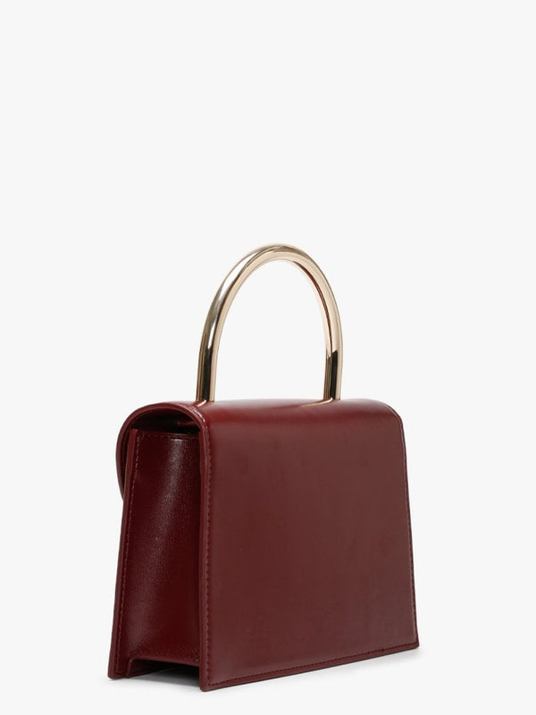 Top Handle Burgundy Satchel Bag