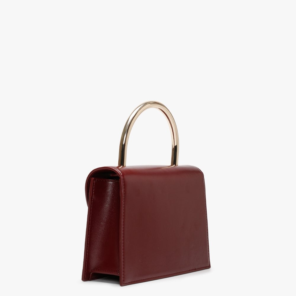 Top Handle Burgundy Satchel Bag