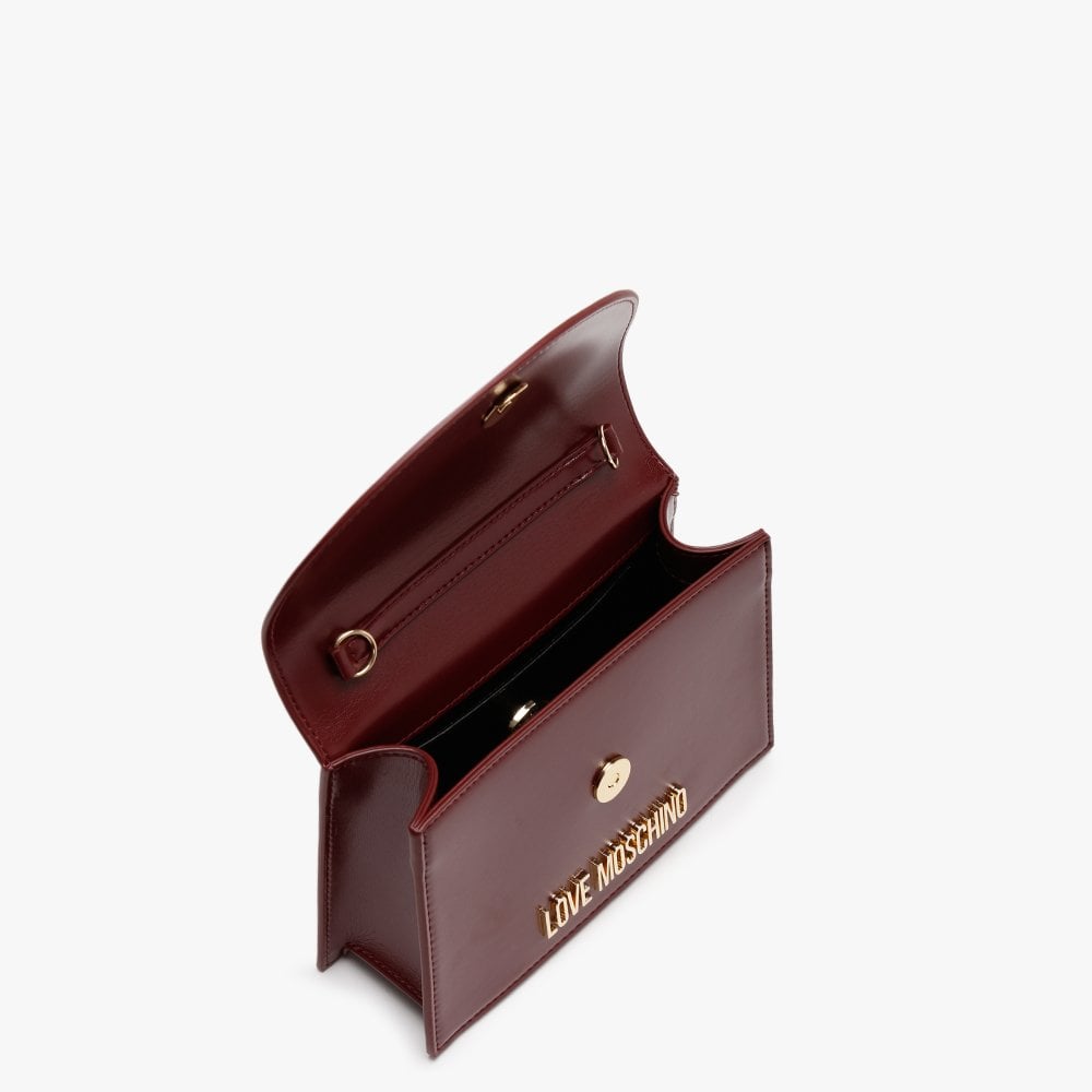 Top Handle Burgundy Satchel Bag