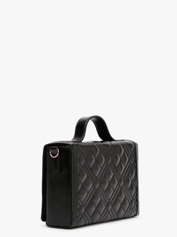Dimond Check Black Top Handle Bag