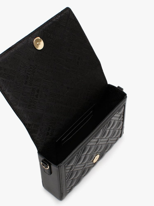 Dimond Check Black Top Handle Bag