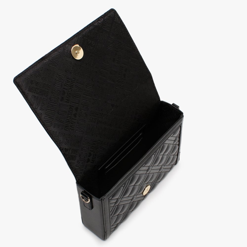 Dimond Check Black Top Handle Bag