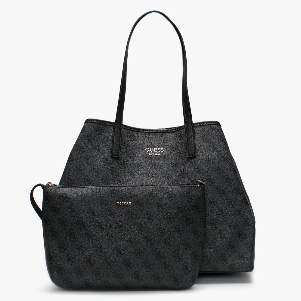 Large Vikky Grey Logo Tote Bag