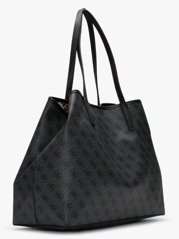 Large Vikky Grey Logo Tote Bag