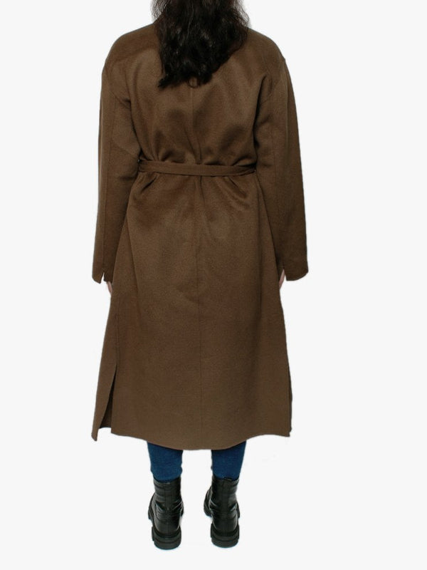 Firenze Khaki Wool Longline Coat