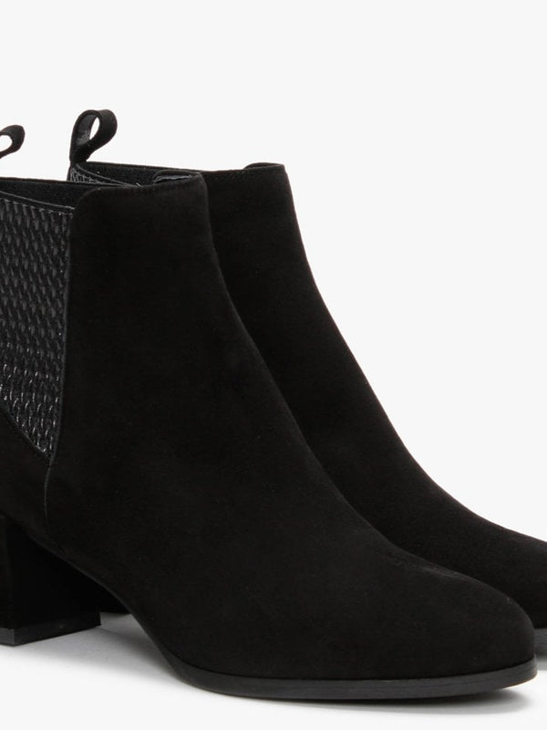Emalfi Black Suede Chelsea Boots