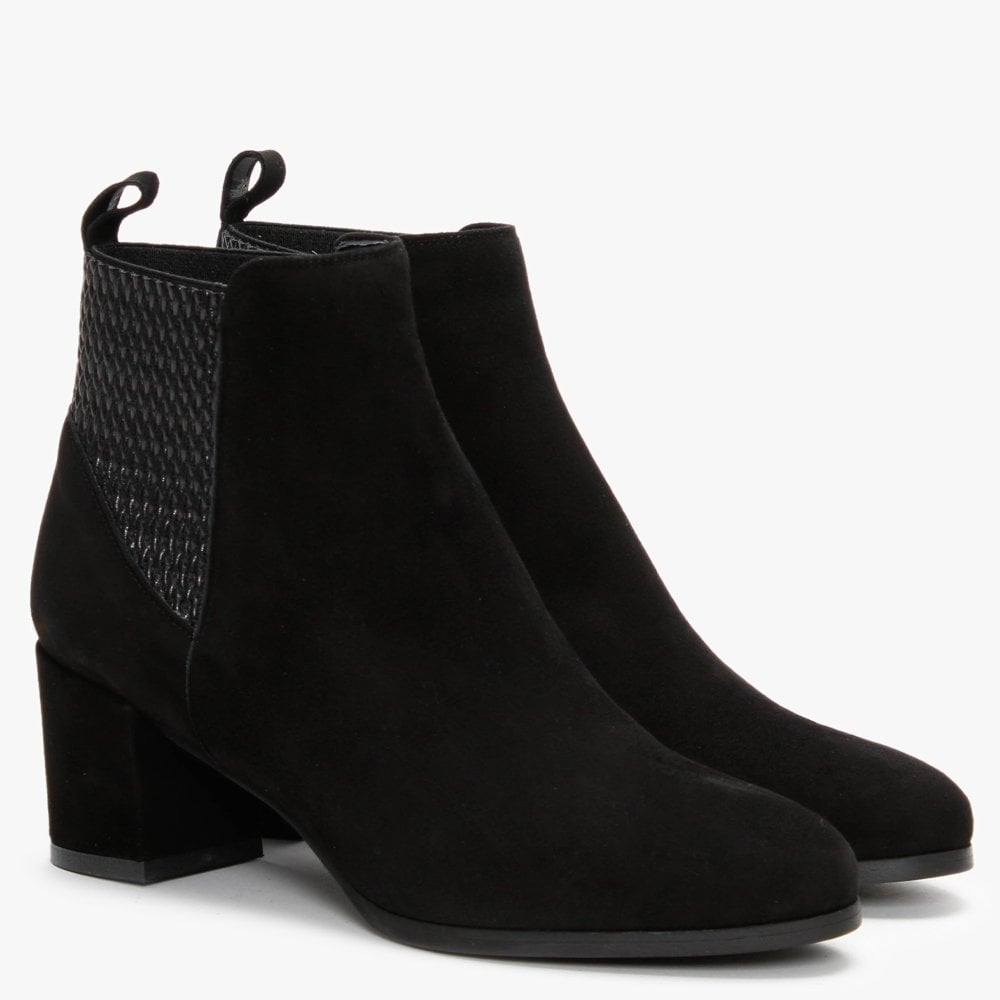 Emalfi Black Suede Chelsea Boots