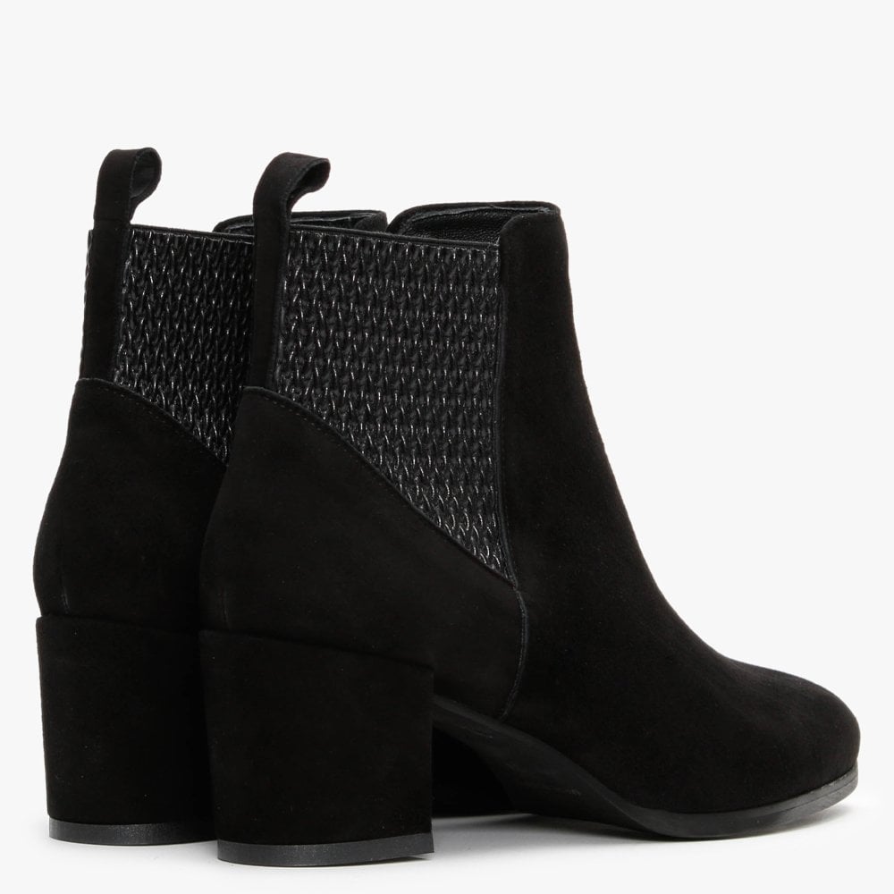 Emalfi Black Suede Chelsea Boots