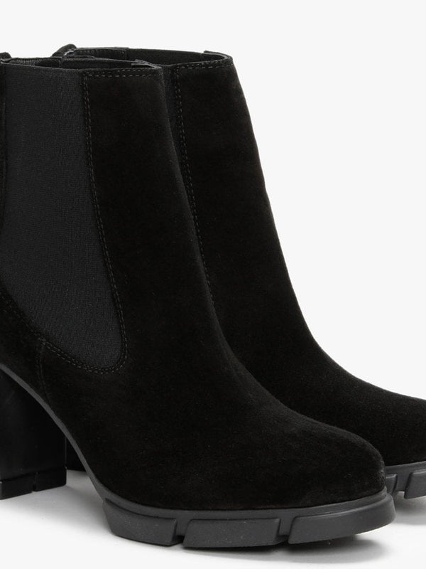 Espor Black Suede Chelsea Boots