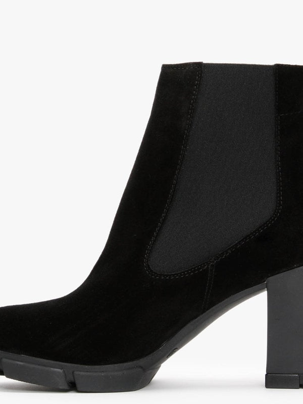 Espor Black Suede Chelsea Boots