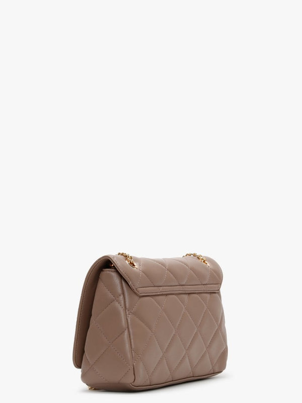 Ocarina Taupe Quilted Satchel Bag