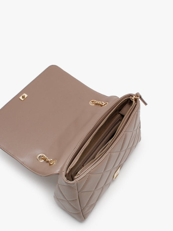 Ocarina Taupe Quilted Satchel Bag