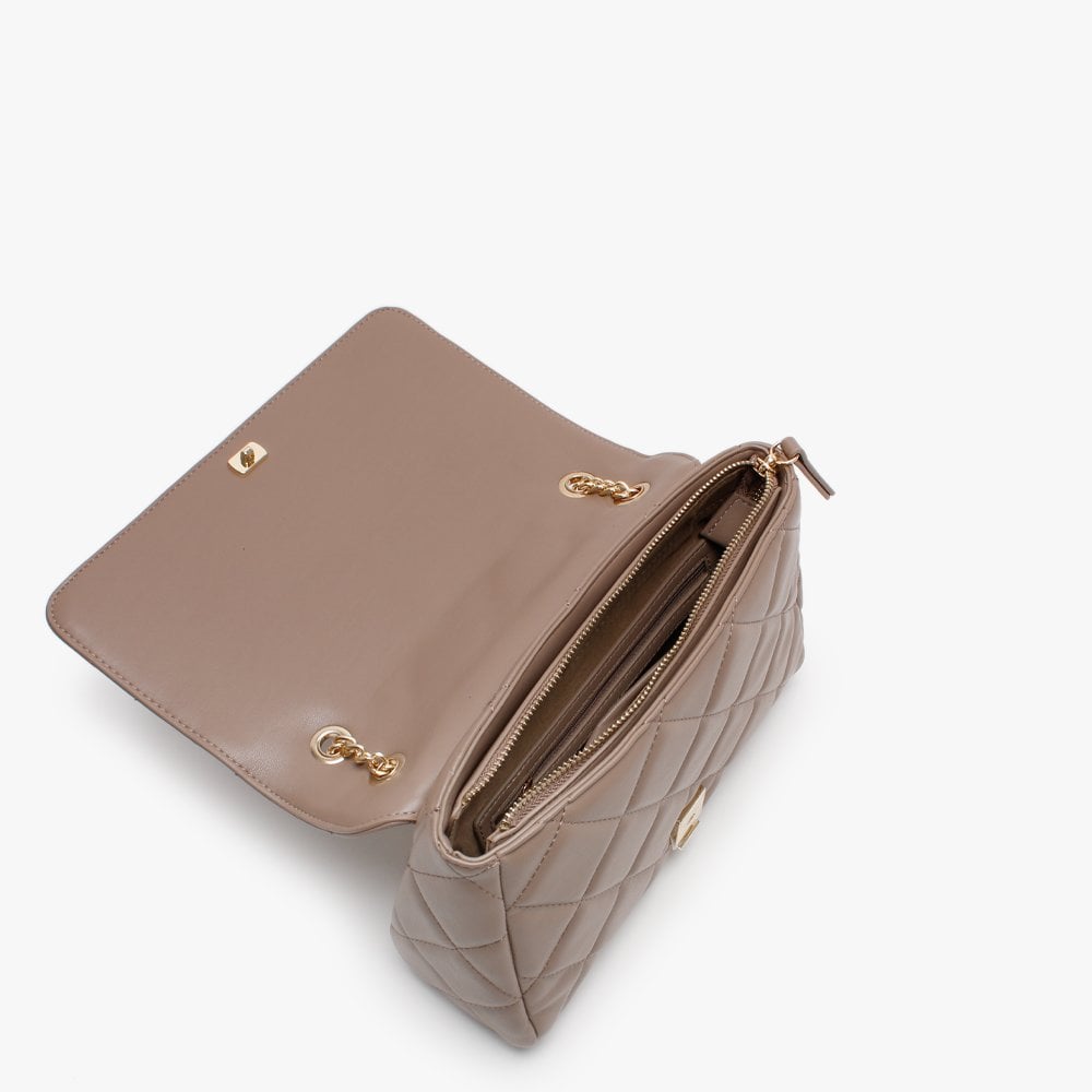 Ocarina Taupe Quilted Satchel Bag