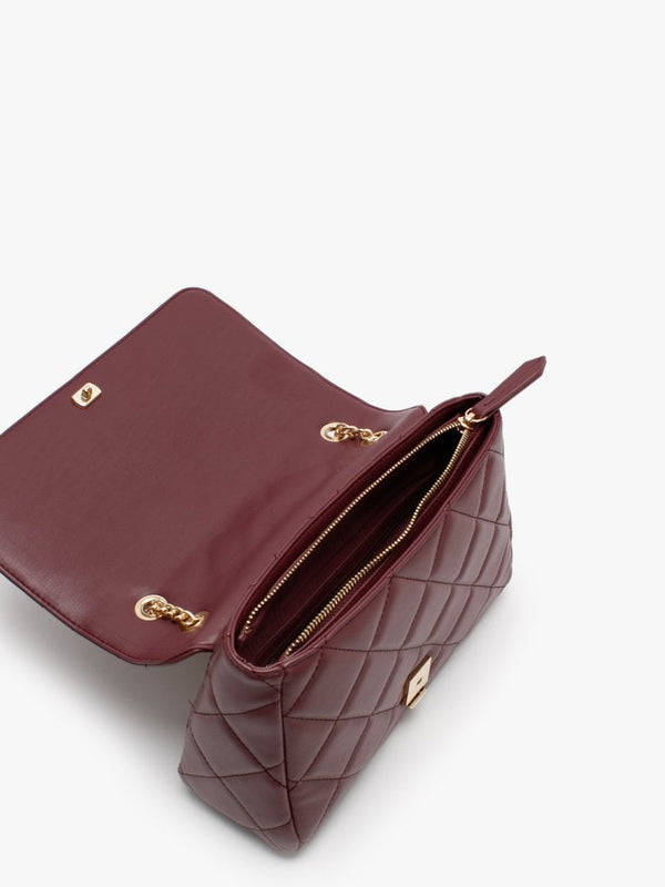 Ocarina Burgundy Quilted Satchel Bag