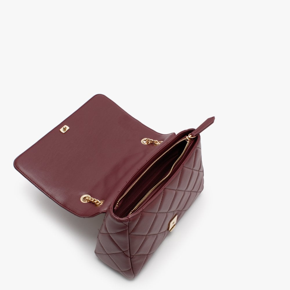 Ocarina Burgundy Quilted Satchel Bag